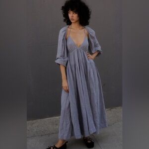 Free People So Sprung Tiered Maxi Dress w/ Shrug